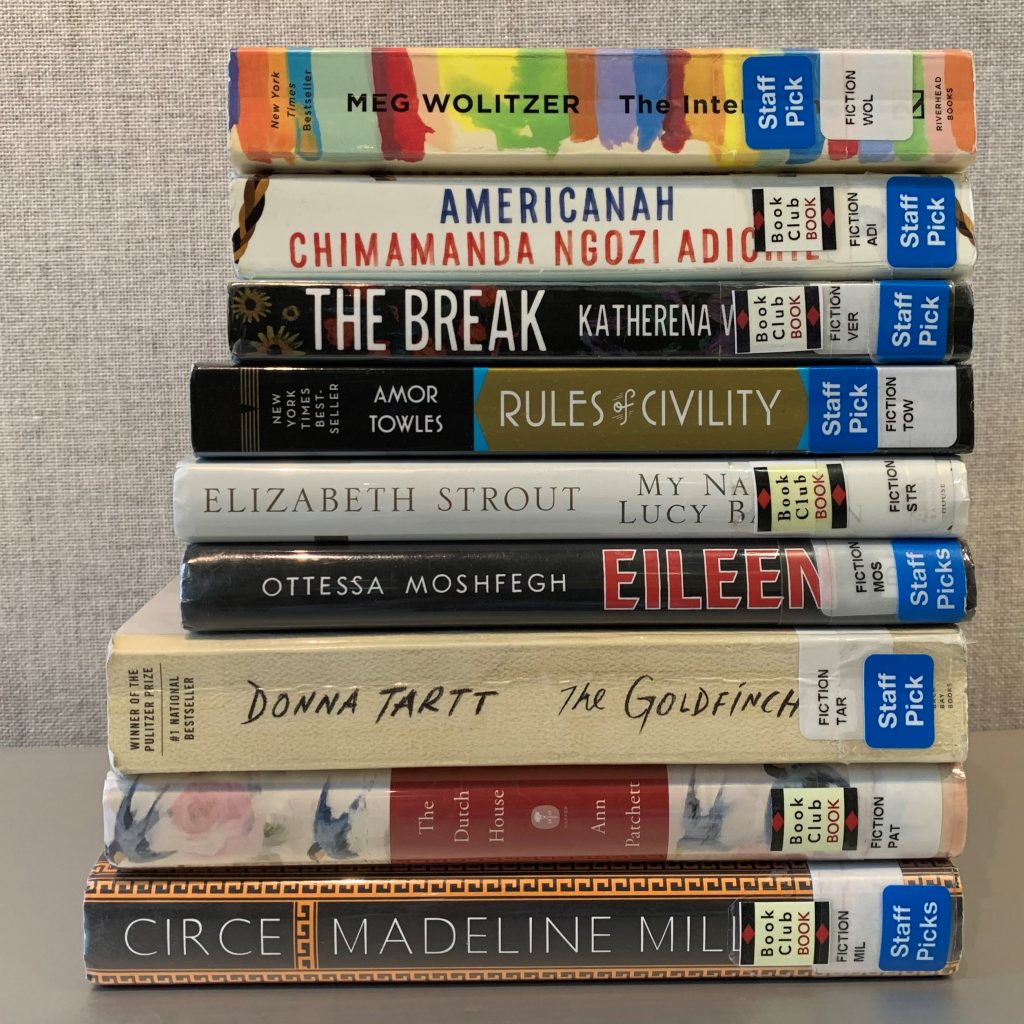 stack of books selected by librarians