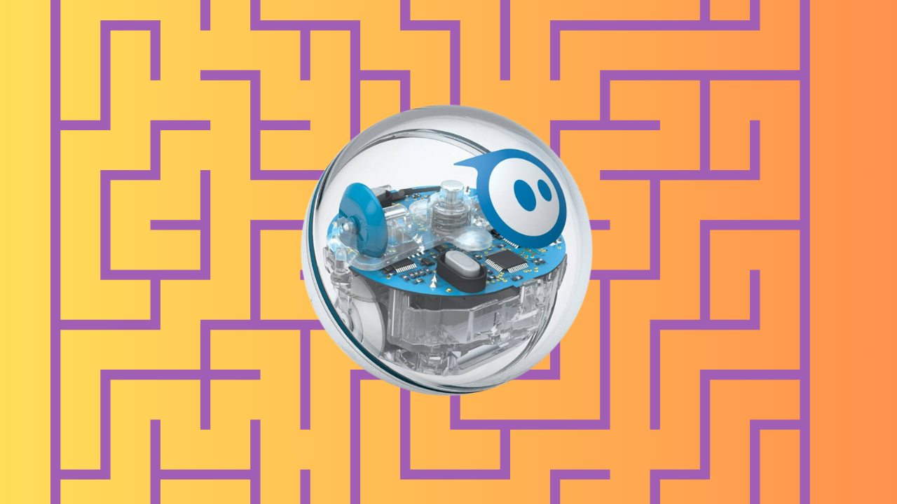 Sphero robot and a mazebackground.