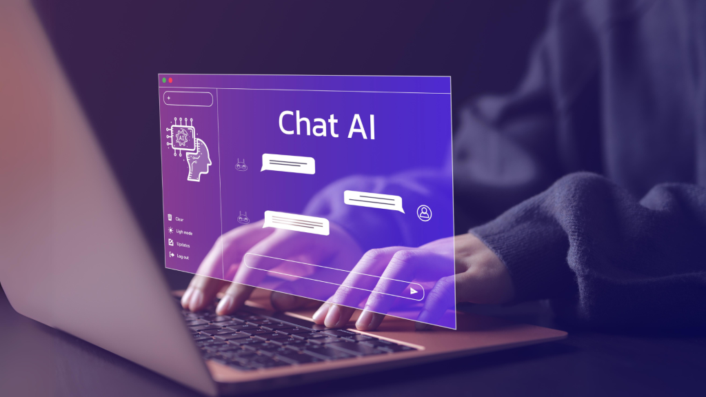 A person accessing an AI chat.