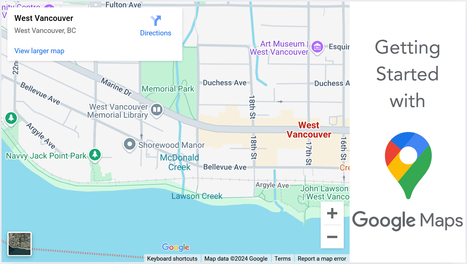 Map of West Vancouver on Google Maps