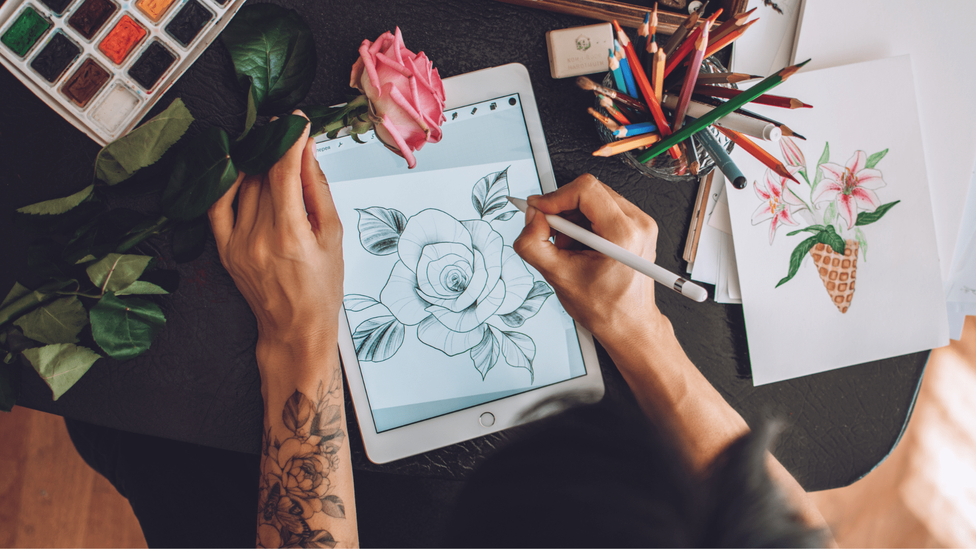 Sketching on an iPad