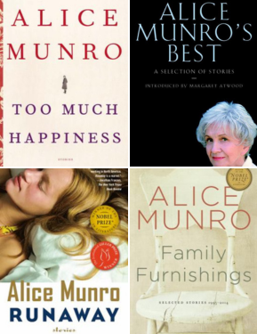 Four books that are by Alice Munro